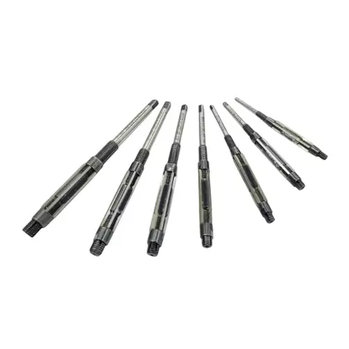 A.D INTERNATIONAL Hand Reamers Set 1/4 to 15/32 inch (6.35-12 mm) Size with 3 to 10 mm Taps Holding Capacity, XY-MPI4-ZWCY (Set of 7)