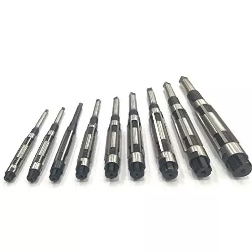 Assorts Adjustable Hand Reamer Set of 9 Pcs High Carbon Steel 11.906 to 30.162 mm, H4 to H12