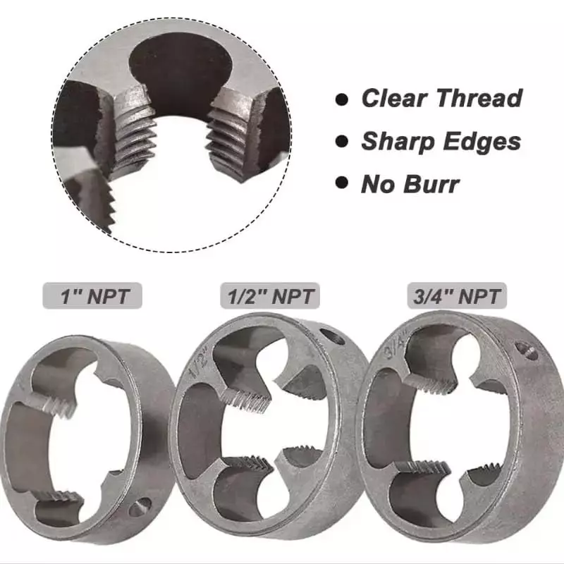 DY TOOLS Threading Die Set PVC & Metal 12.7, 19 & 25 mm Size (Pack of 6)