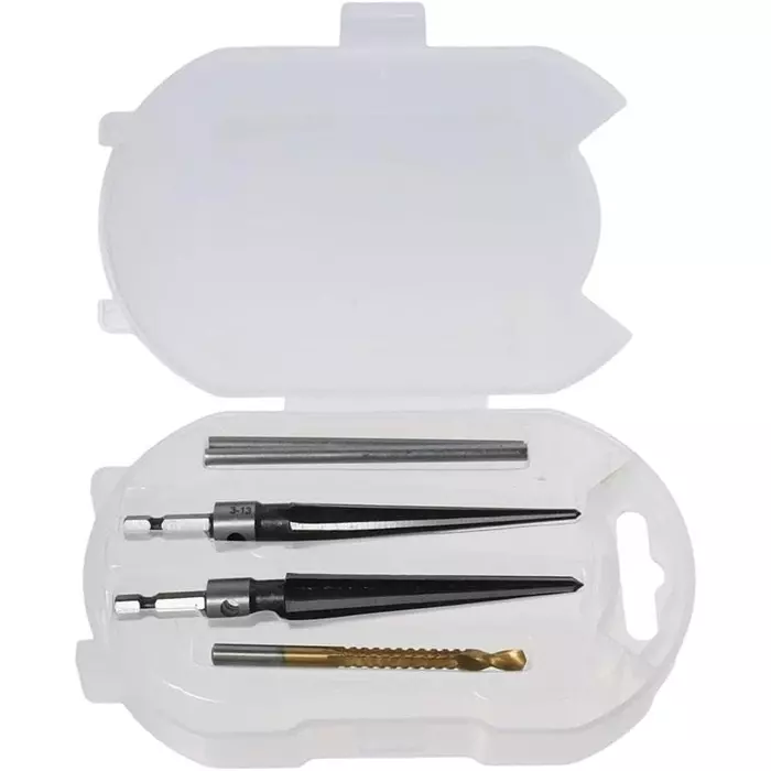 DY TOOLS Tapered Reamer High Carbon Steel 3-13 mm & 5-16 mm 5 Fluted Chamfer Bridge Pin (Pack of 4)