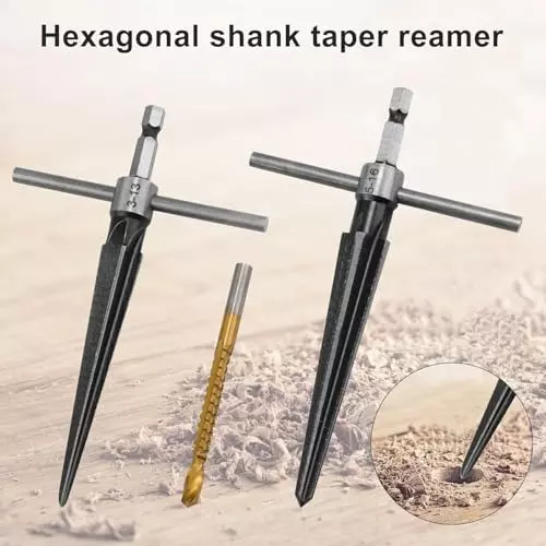 DY TOOLS Tapered Reamer High Carbon Steel 3-13 mm & 5-16 mm 5 Fluted Chamfer Bridge Pin (Pack of 4)