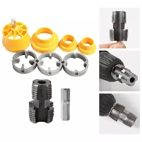 DY TOOLS Thread Maker Tool Set PVC & Metal 12.7, 19 & 25 mm Size (Pack of 9)
