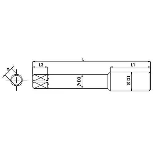 TOTEM BSF Straight Flute HSS Hand Tap 1.5/8 Inch