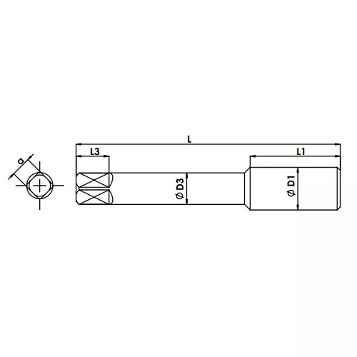 TOTEM UNF Straight Flute HSS Hand Tap 1.1/8 Inch