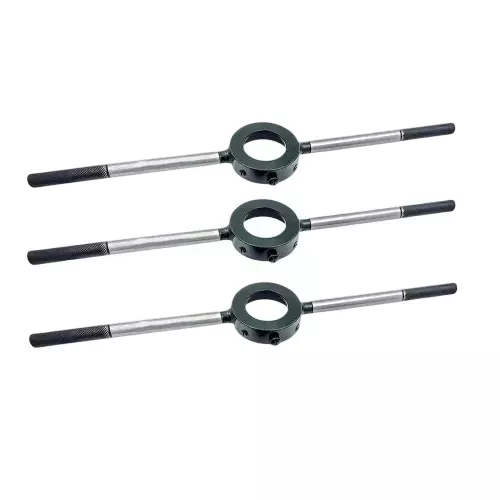 Buyohlic International Heavy Duty Round Die Stock Handle Knurled Body Size 1-1/2 inch (38.1 mm) and 14-1/2 inch (368.3 mm) Overall Length for Threading, 65-2P38-J0DO (Pack of 3)