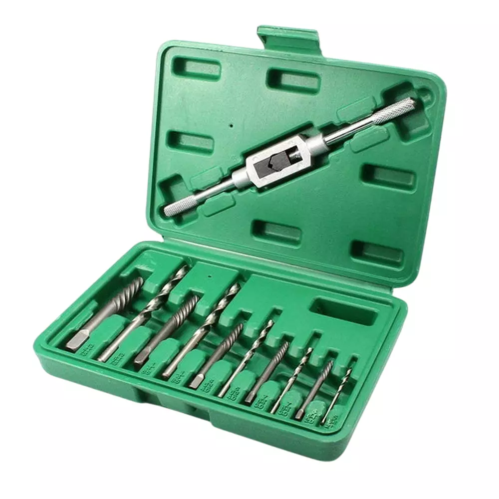 DY TOOLS Screw Extractor Set Chrome Vanadium Steel Straight Shank (Pack of 11)