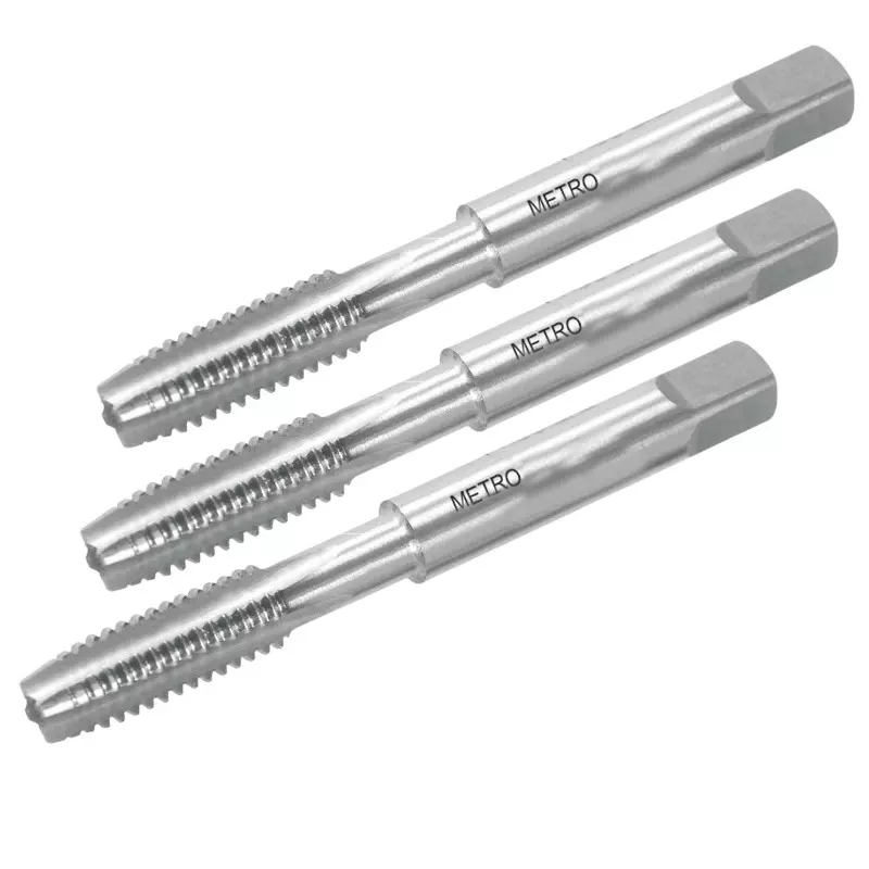 Metro Hss Taps Ground Thread Silver 8x1.25 mm Size, 8125H (Pack of 3)