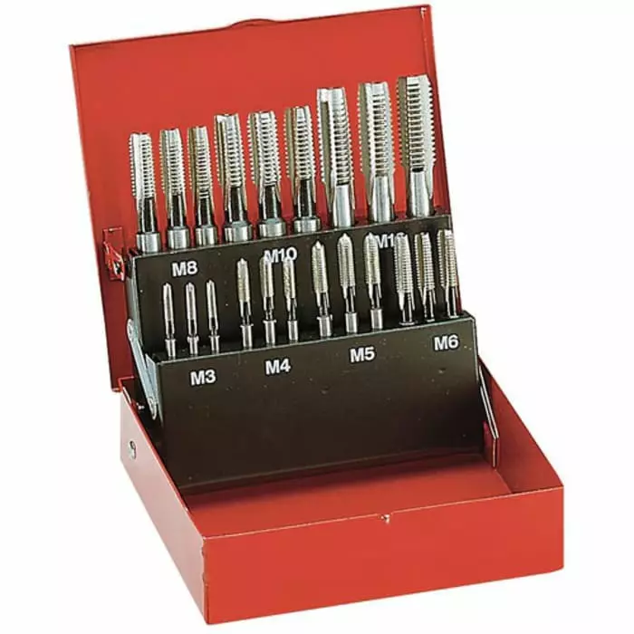 Facom Tap Set, M3, M4, M5, M6, M8, M10, M12 Thread, Metric Standard, 227.SJ1
