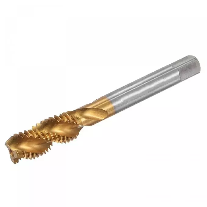 MIRANDA TOOLS HSS Hand Tap Spiral Flute 6G Tin Type Ground Thread Coarse Pitch, Size M6.0 x 1.00 mm