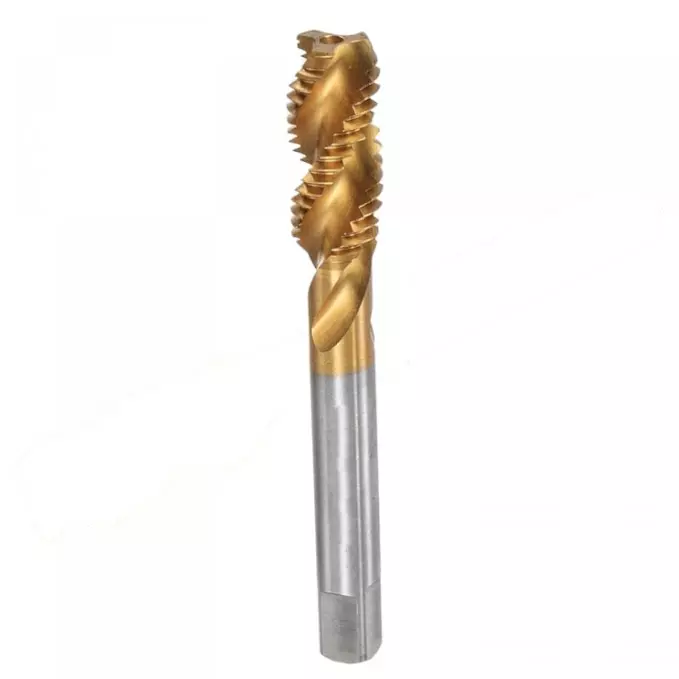 MIRANDA TOOLS HSS Hand Tap Spiral Flute 6G Tin Type Ground Thread Coarse Pitch, Size M6.0 x 1.00 mm