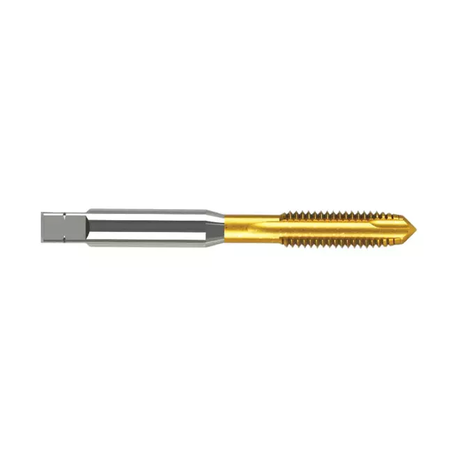 Indian Tools HSS-E Hand Tap Panther Series As Per DIN-371 Spiral Point TiN Coating M10 Nominal Diameter x 1.50 mm Pitch