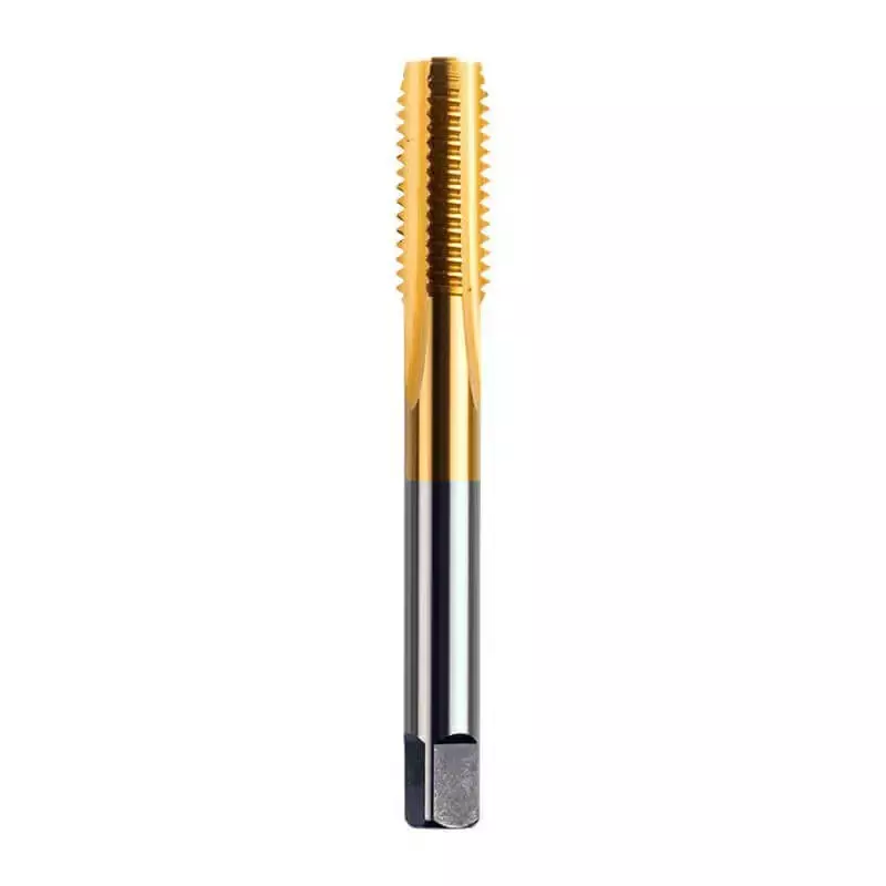 MIRANDA TOOLS HSS Hand Tap Straight Flute Second Tin Coated Type Ground Thread Coarse Pitch, Size M2.6 x 0.45 mm