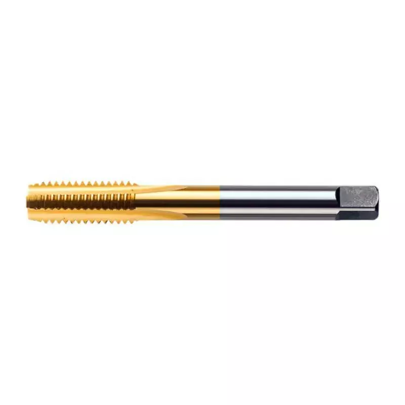 MIRANDA TOOLS HSS Hand Tap Straight Flute Second Tin Coated Type Ground Thread Coarse Pitch, Size M2.6 x 0.45 mm