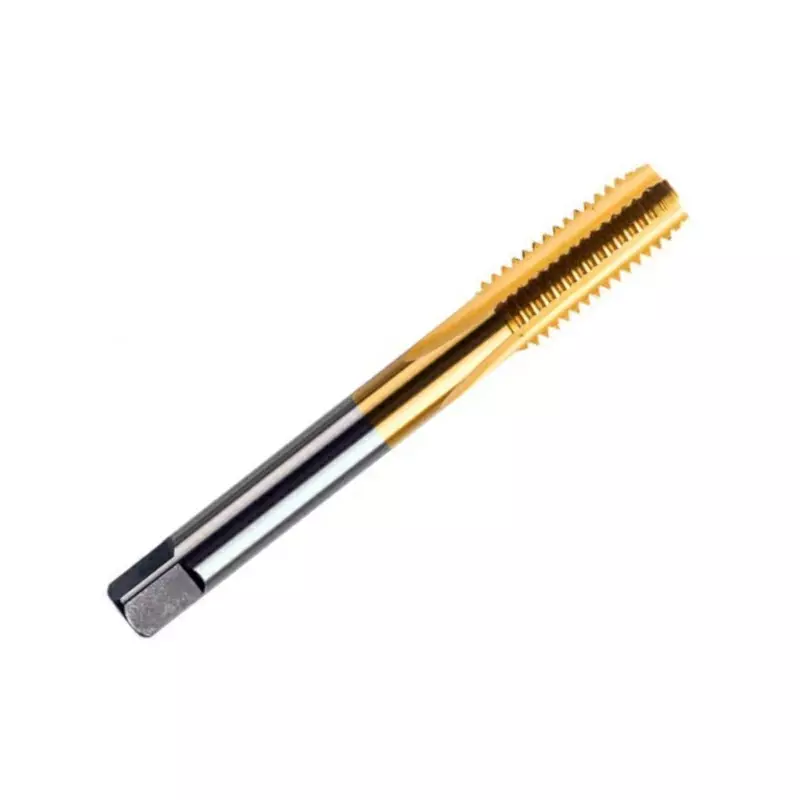 MIRANDA TOOLS HSS Hand Tap Straight Flute Second Tin Coated Type Ground Thread Coarse Pitch, Size M2.6 x 0.45 mm