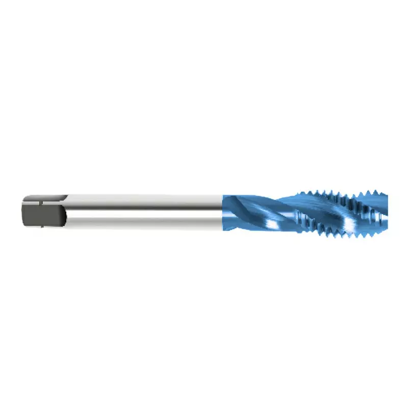 Indian Tools HSS-E Hand Tap Panther Series As Per DIN-371 Spiral Flute TiCN Coating M5 Nominal Diameter x 0.8 mm Pitch