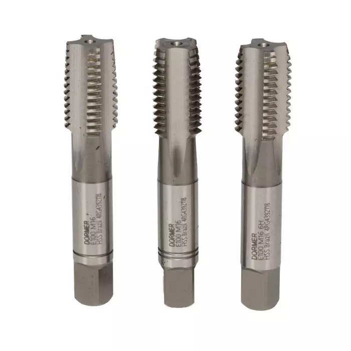 DORMER PRAMET Hand Tap Set M16 Thread 2.0 mm Pitch Metric Standard Tap, E100 16N8