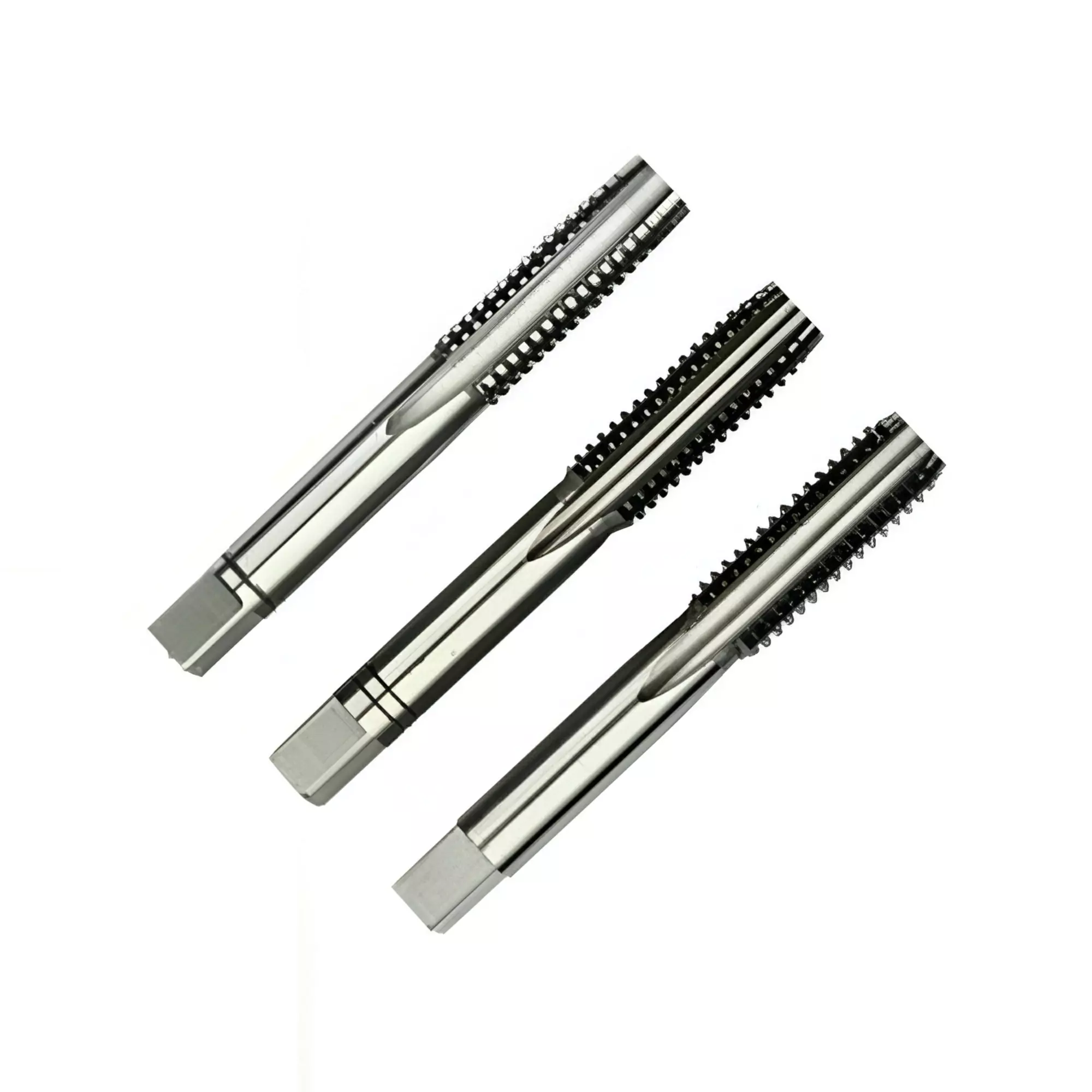 MIRANDA TOOLS HSS Hand Tap Straight Flute IS 6175-P3 SO3 Type Ground Thread Coarse Pitch, Size M4.0 x 0.70 mm (Set of 3)