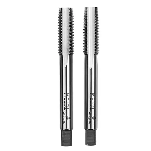 TOTEM Hand Tap Set Standard High Speed Steel (HSS) Metric Thread 10 mm Size and 1 mm Pitch (Pack of 2)