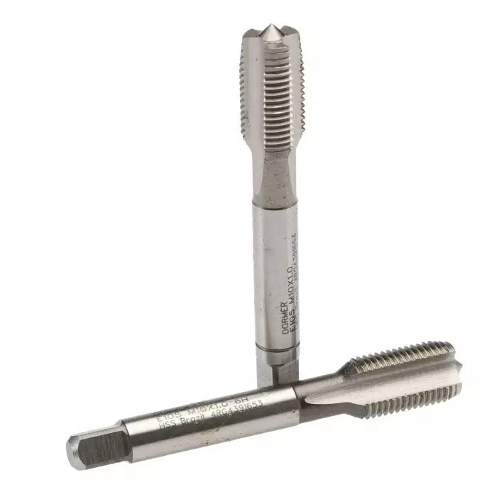 DORMER PRAMET Hand Tap Set M10 Thread 1.0 mm Pitch Metric Extra Fine Standard Tap, E105-M10/1,00