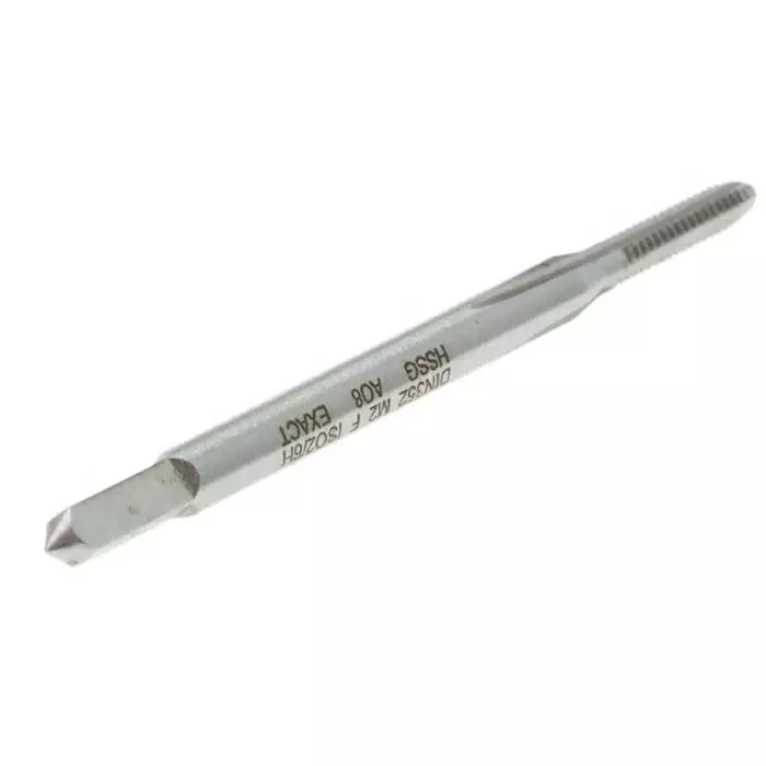 EVENTUS Threading Tap HSS 1-Piece 0.4 mm Pitch Metric Fine Standard Hand Tap M2 Thread, 00031