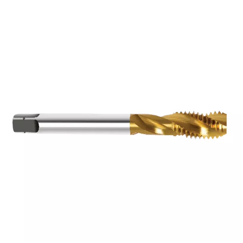 Indian Tools HSS Hand and Short Machine Tap Coarse Pitch Spiral Flute Part II TiN Coating M4.5 Nominal Diameter x 0.75 mm Pitch