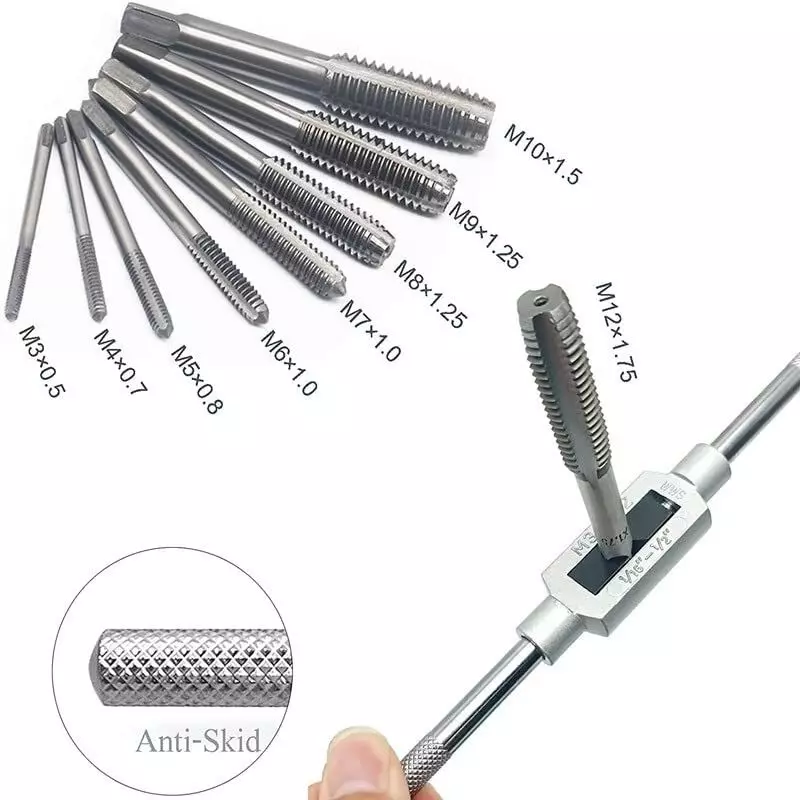 FLAMINGO ENTERPRISE Tap and Die Set Single Sided M3 to M12 Range, FM-587 (Set of 20 Pcs)