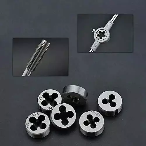 NIKTION Tap and Die Set M3 to M12 Flare Nut Wrench Carbon Steel