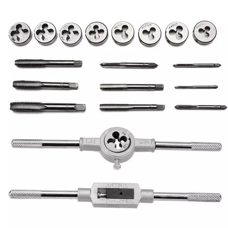 NIKTION Tap and Die Set M3 to M12 Flare Nut Wrench Carbon Steel