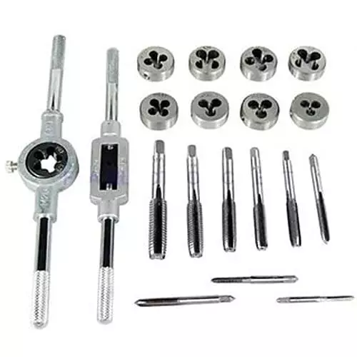 ATOZSHOP11 Metric Tap and Die Set with Storage Case M3–M12 Size Range High Quality C45 Carbon Steel (Set of 20 Pcs)