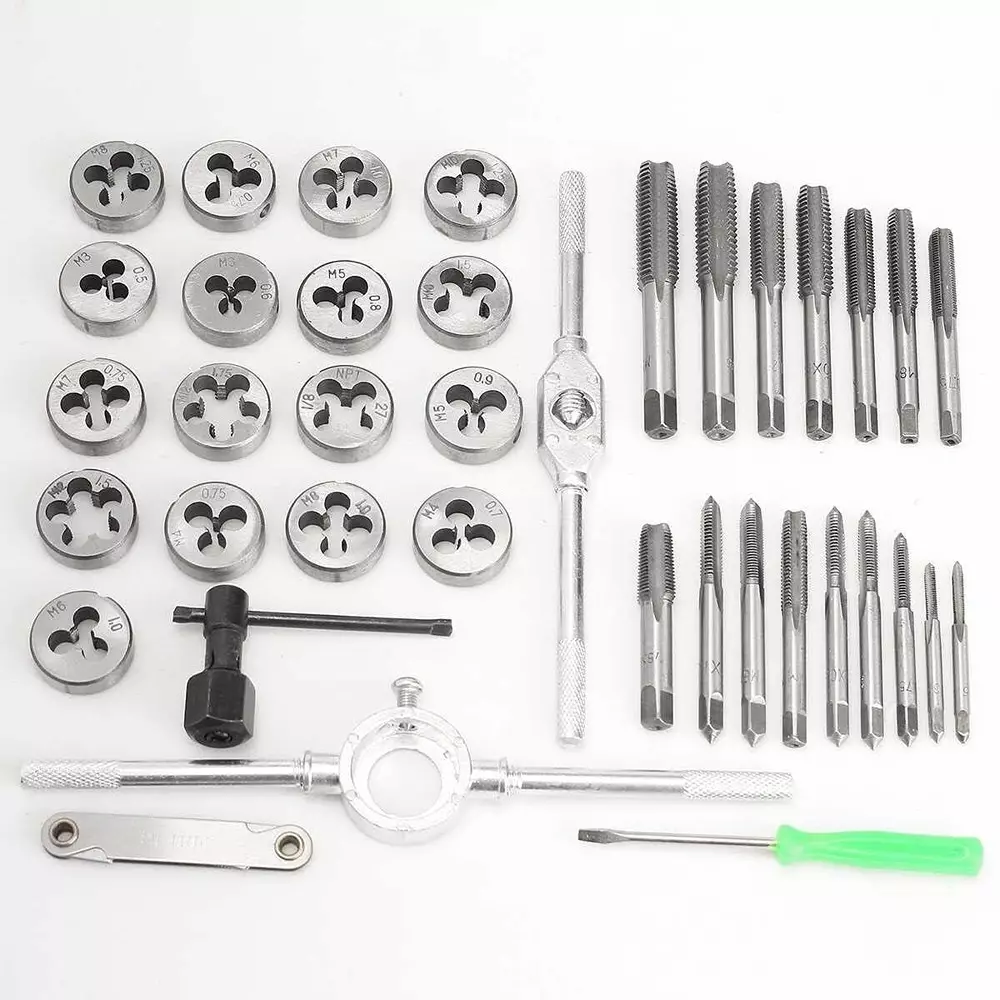 FLAMINGO ENTERPRISE Tap and Die Set Single Sided M3 to M12 Range, FM-591 (Set of 40 Pcs)