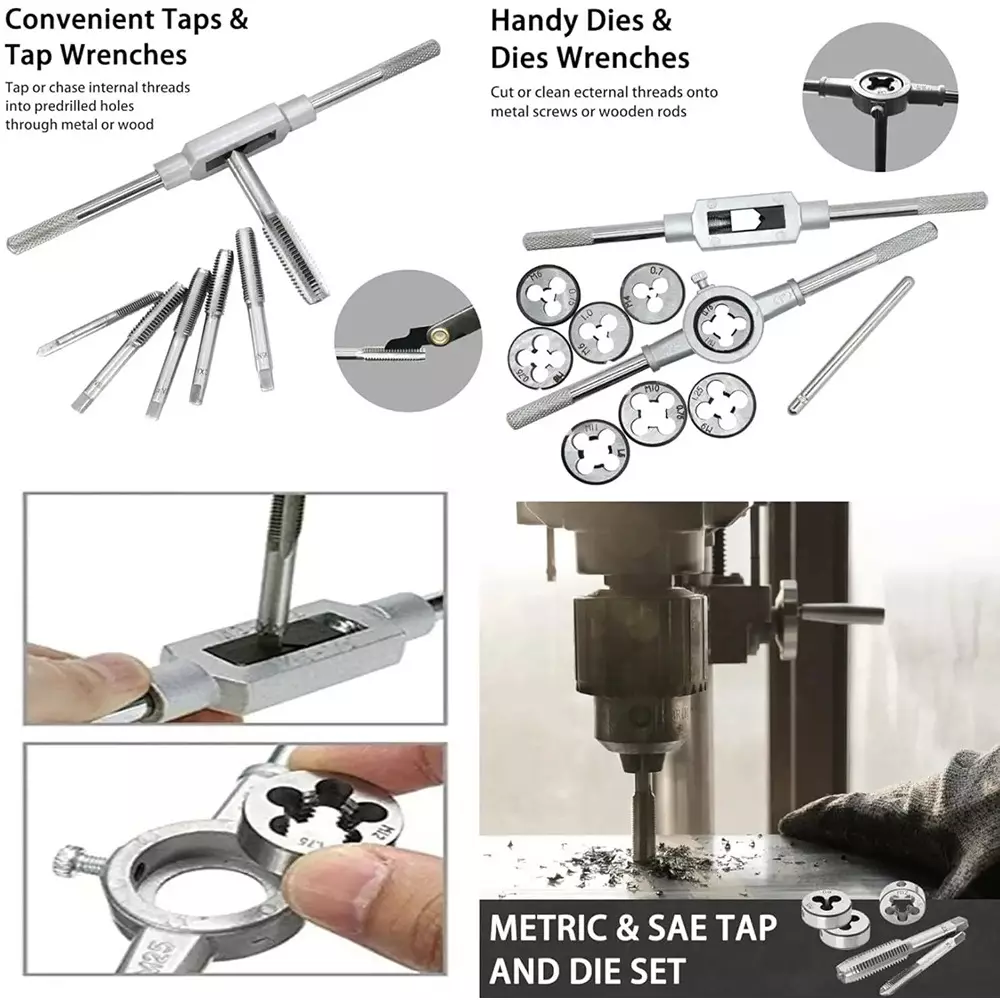 NIKTION Tap and Die Set MPTP-400 Flare Nut Wrench Carbon Steel