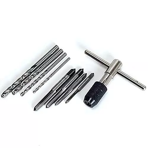 ATOZSHOP11 Mini Hand Tap & Die Tool Set M4, M5, M6, M8 Tap Size (Set of 9 Pcs)