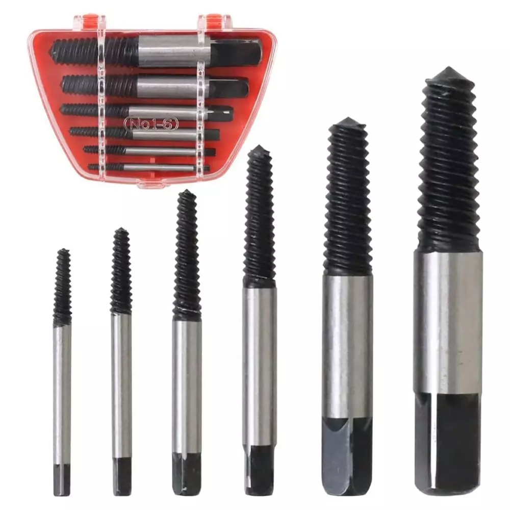 H9 Screw Extractor Set 3-22 mm Size Straight Shank Chrome Vanadium Steel (Pack of 6)