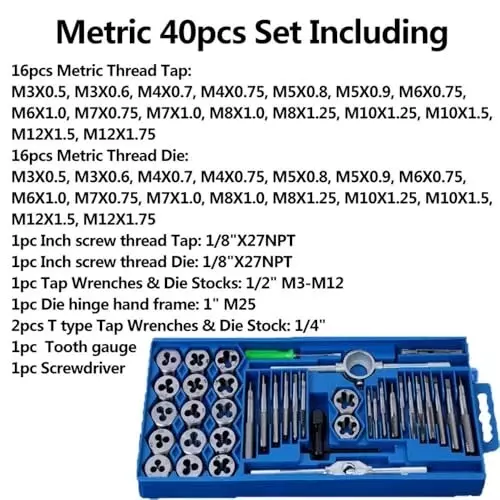 generic-40-pcs-premium-tap-and-die-sets-hardware-tools-hand-tapping-wrench-plate-teeth-gripper-metric-tapping-combination-set