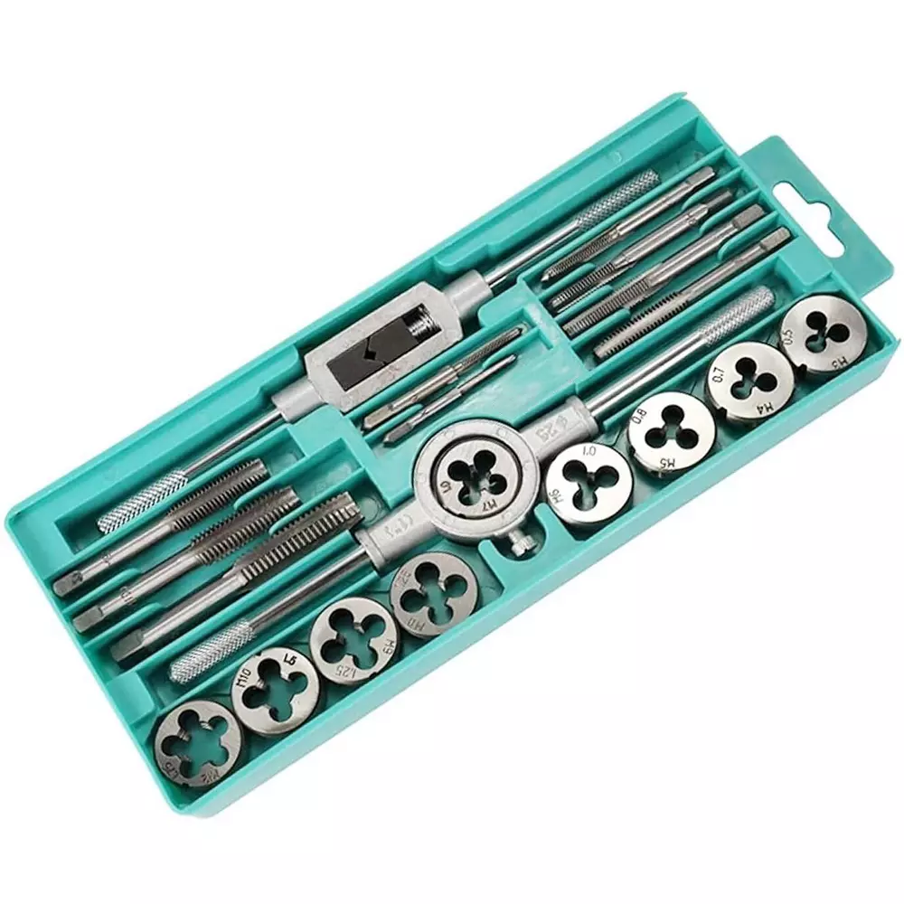 FLAMINGO ENTERPRISE Tap and Die Set Single Sided M3 to M12 Range, FM-597 (Set of 20 Pcs)