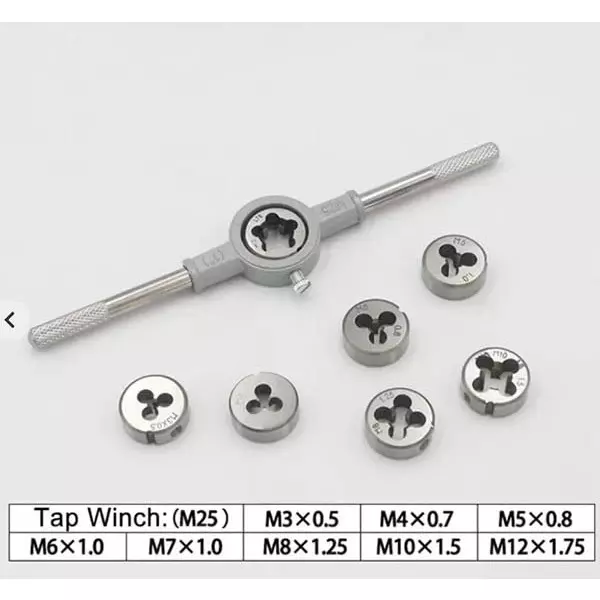 YADAV 8 Pcs Tap and Die Set Silver ‎15 x 10 x 5 cm
