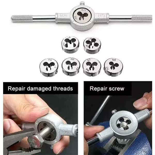 YADAV 8 Pcs Tap and Die Set Silver ‎15 x 10 x 5 cm