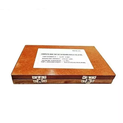 Buyohlic International British Association Tap and Dies Set 0 to 10 BA Thread Size with Wooden Box, 91-6O4M-0ANZ (Set of 47)