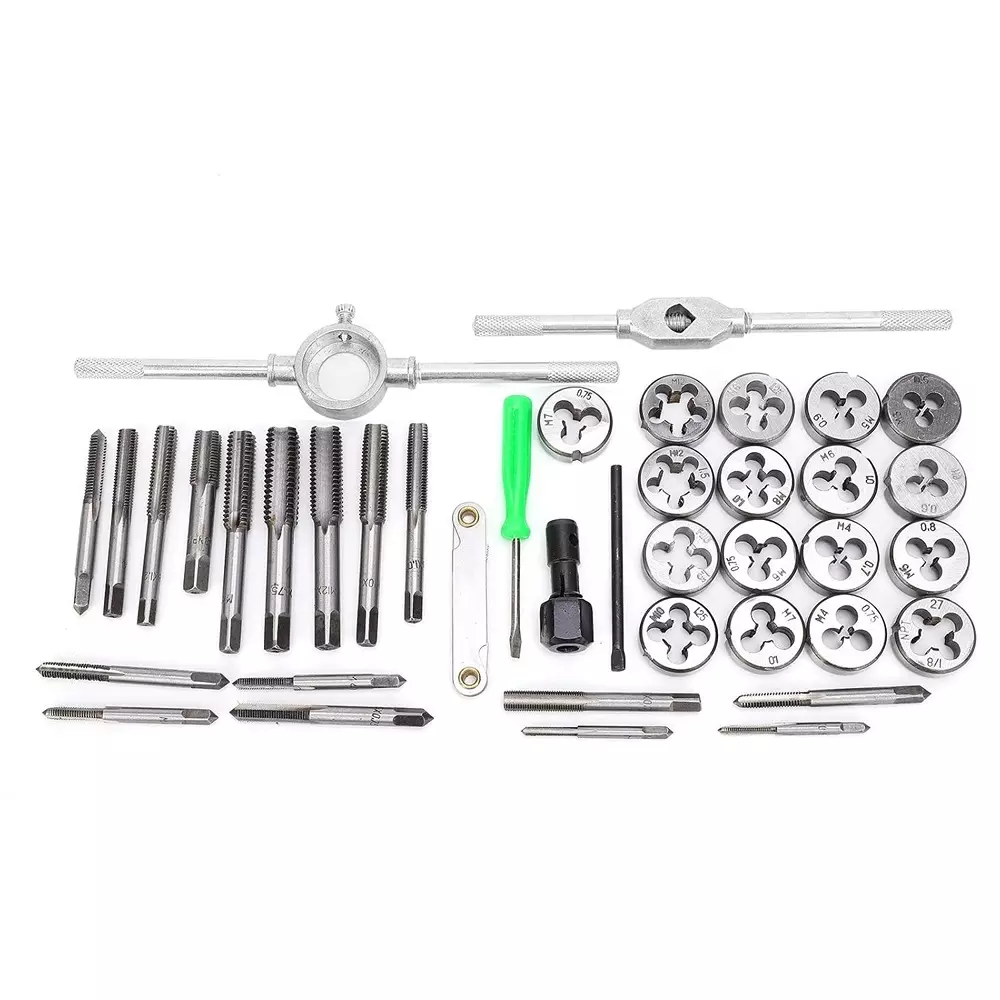 DY TOOLS Screw Extractor Metric Tap & Die Set M3-M12 Thread Size Range (Set of 40 Pcs)