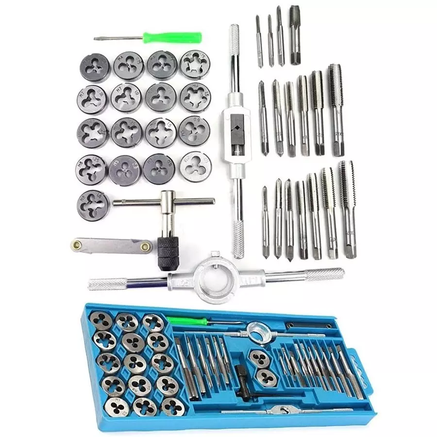 DY TOOLS Screw Extractor Metric Tap & Die Set M3-M12 Thread Size Range (Set of 40 Pcs)