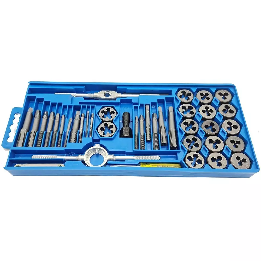 FLAMINGO ENTERPRISE Screw Tap and Die Set Single Sided M3 to M12 Range, FM-590 (Set of 40 Pcs)