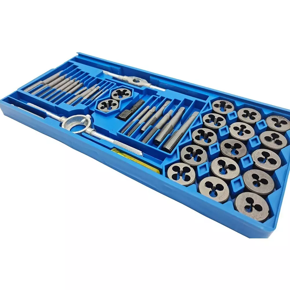 FLAMINGO ENTERPRISE Screw Tap and Die Set Single Sided M3 to M12 Range, FM-590 (Set of 40 Pcs)