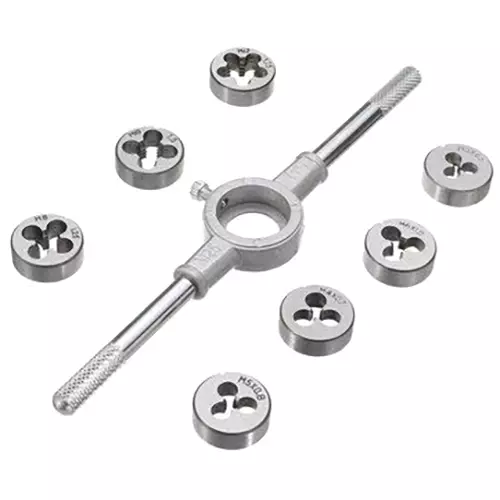 Generic Metric Tap Wrench And Die Set M3-M12 Nut Bolt Alloy Metal Hand Tools (Pack of 8 Pcs)