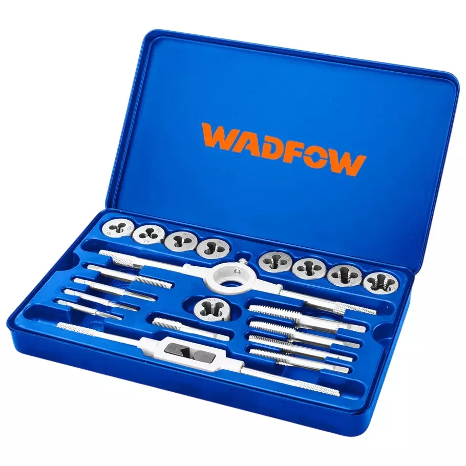 Wadfow 20 Pcs Metric Tap & Die Set, Zinc Alloy Wrench Holder for Creating Threads, WAJ1L02