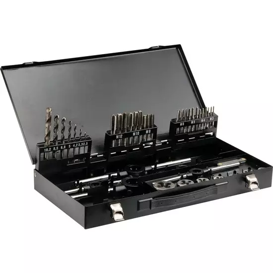 Yato 44 Pcs Taps and Dies Set HSS M2 Material and Size M3, M4, M5, M6, M8, M10, M12, YT-2978