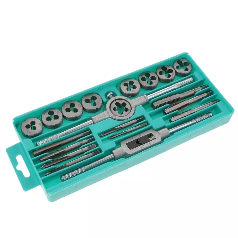 FLAMINGO ENTERPRISE Tap and Die Set Single Sided M3 to M12 Range, FM-585 (Set of 20 Pcs)