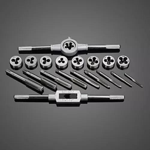 FLAMINGO ENTERPRISE Tap and Die Set Single Sided M3 to M12 Range, FM-596 (Set of 20 Pcs)
