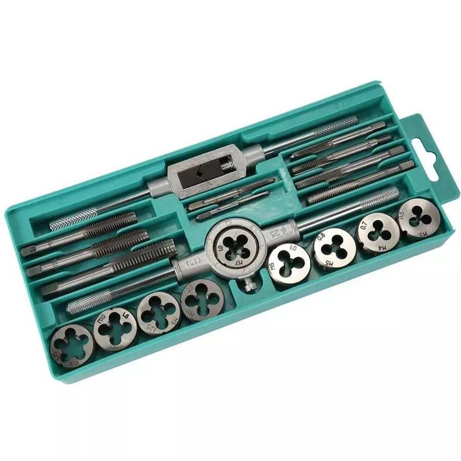 FLAMINGO ENTERPRISE Tap and Die Set Single Sided M3 to M12 Range, FM-588 (Set of 20 Pcs)