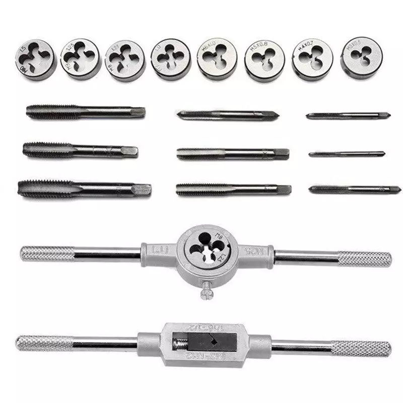 FLAMINGO ENTERPRISE Tap and Die Set Single Sided M3 to M12 Range, FM-588 (Set of 20 Pcs)