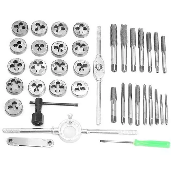 FLAMINGO ENTERPRISE Tap and Die Set Single Sided M3 to M12 Range, FM-594 (Set of 40 Pcs)
